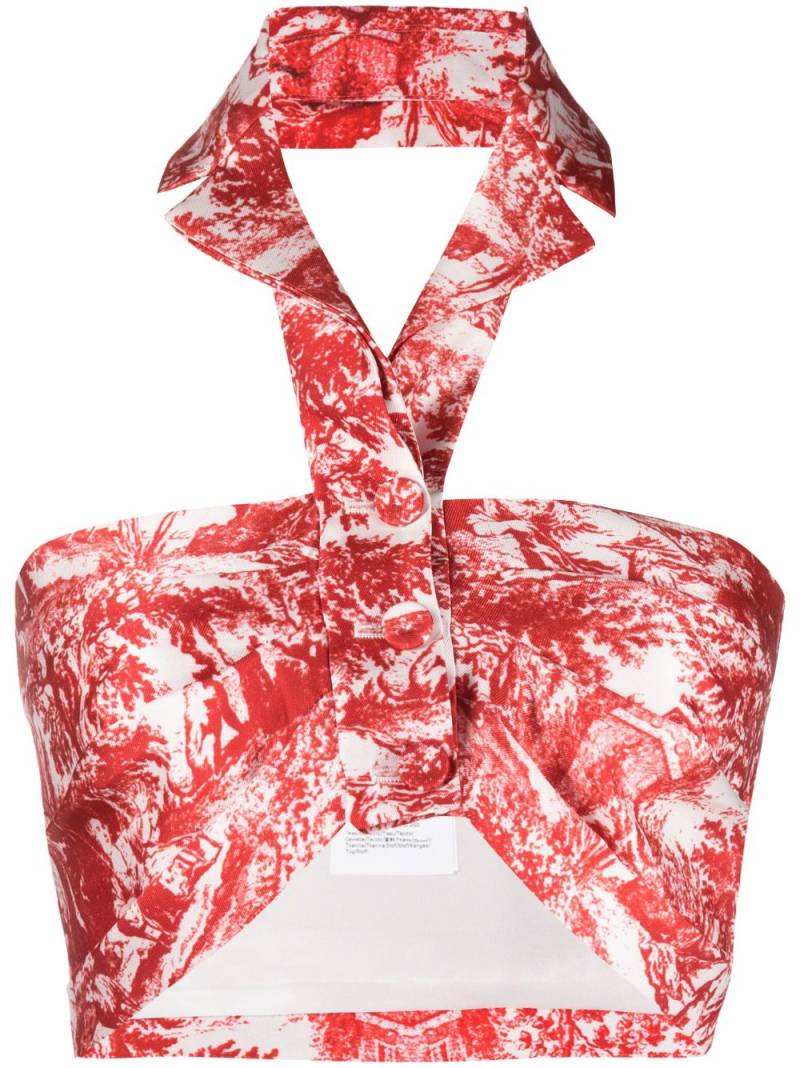 Philosophy Di Lorenzo Serafini graphic-print sleeveless top - Red von Philosophy Di Lorenzo Serafini