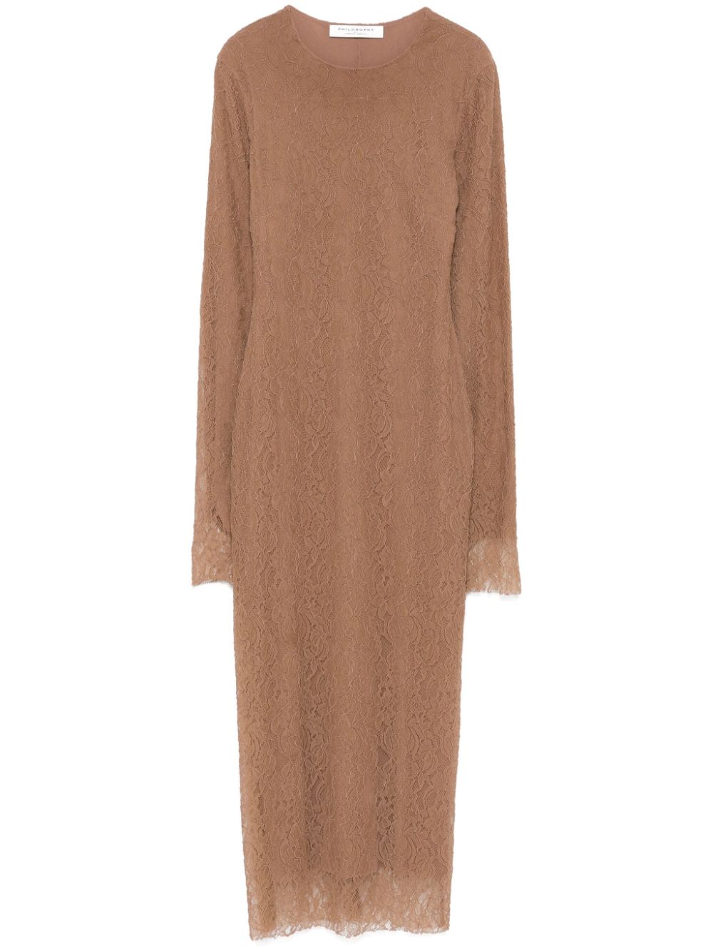 Philosophy Di Lorenzo Serafini guipure-lace midi dress - Brown von Philosophy Di Lorenzo Serafini