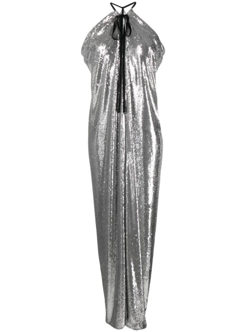 Philosophy Di Lorenzo Serafini halterneck sequined maxi dress - Silver von Philosophy Di Lorenzo Serafini