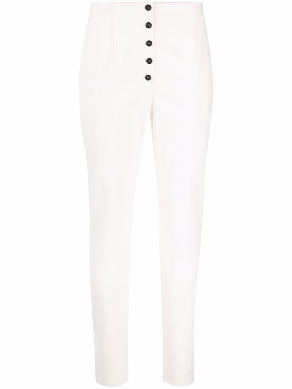 Philosophy Di Lorenzo Serafini high-waist slim-fit canvas trousers - White von Philosophy Di Lorenzo Serafini