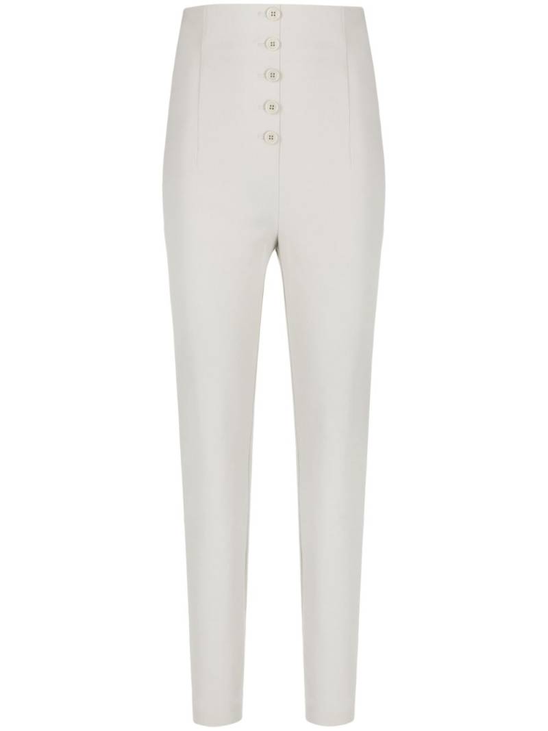 Philosophy Di Lorenzo Serafini high-waisted stretch-cotton trousers - Grey von Philosophy Di Lorenzo Serafini