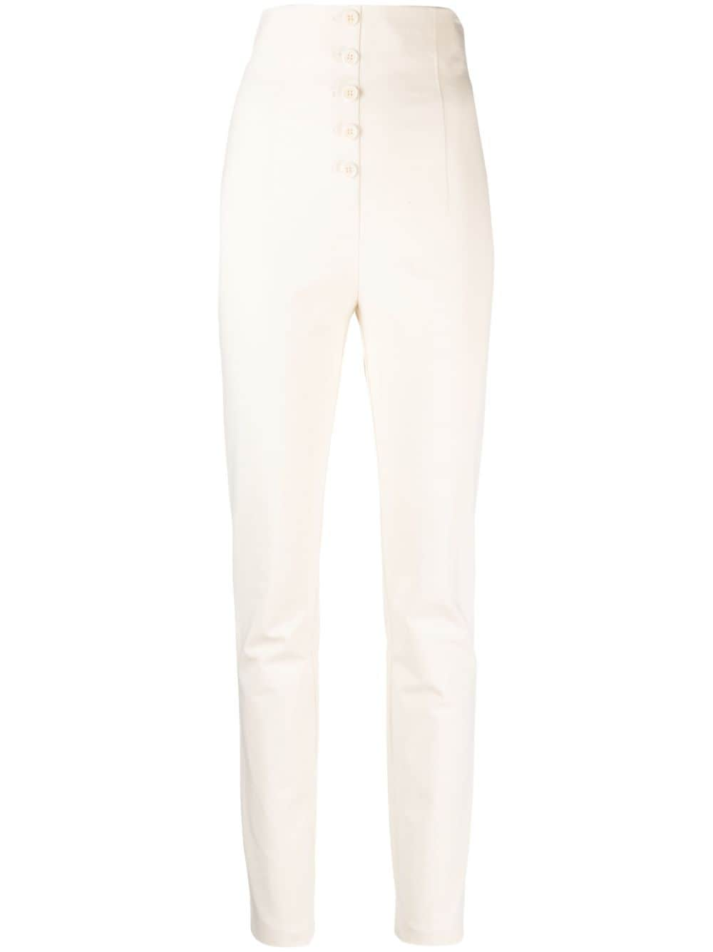 Philosophy Di Lorenzo Serafini high-waisted stretch-cotton trousers - Neutrals von Philosophy Di Lorenzo Serafini