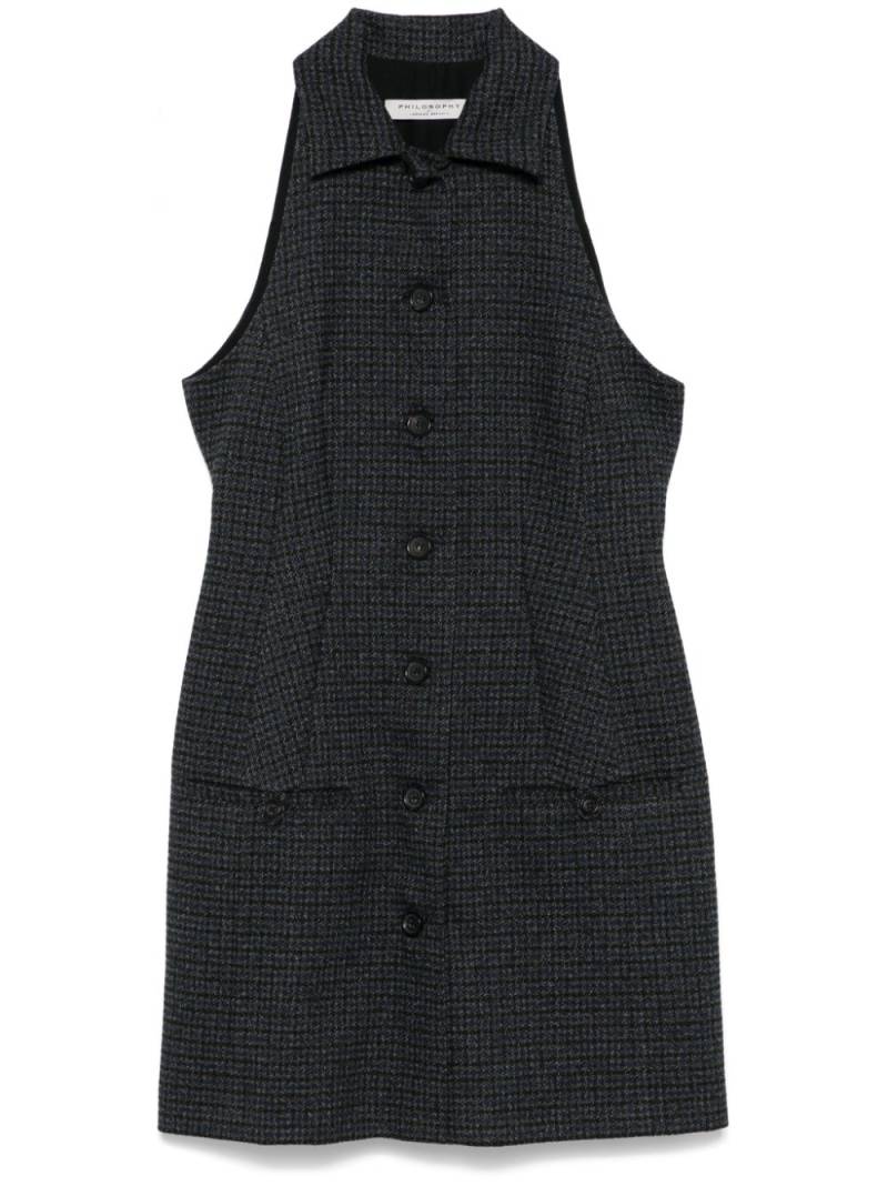 Philosophy Di Lorenzo Serafini houndstooth mini dress - Black von Philosophy Di Lorenzo Serafini