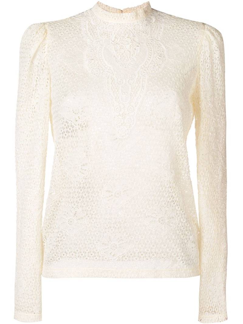 Philosophy Di Lorenzo Serafini lace embroidered blouse - Neutrals von Philosophy Di Lorenzo Serafini