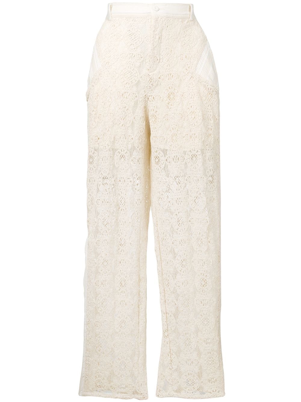 Philosophy Di Lorenzo Serafini lace panelled trousers - Neutrals von Philosophy Di Lorenzo Serafini