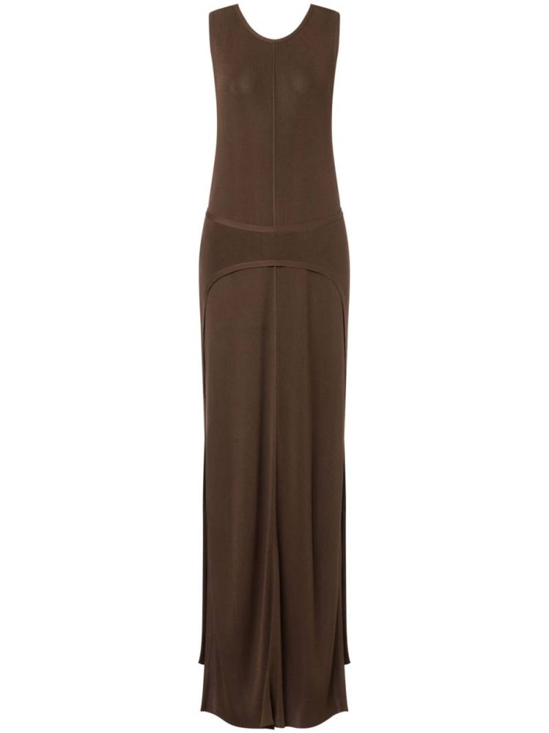 Philosophy Di Lorenzo Serafini layered racerback maxi dress - Brown von Philosophy Di Lorenzo Serafini