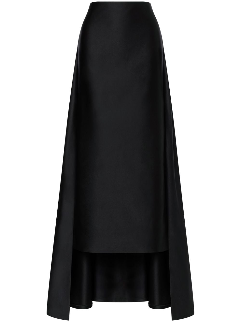 Philosophy Di Lorenzo Serafini layered satin maxi skirt - Black von Philosophy Di Lorenzo Serafini