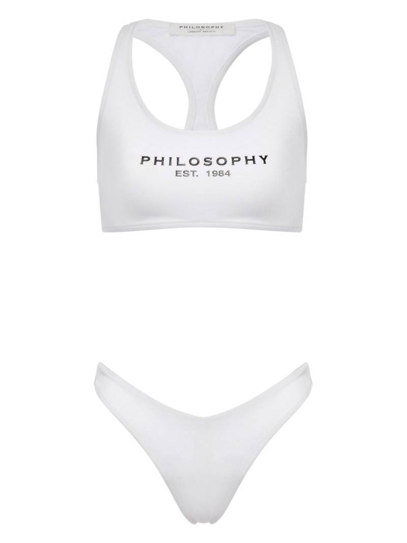 Philosophy Di Lorenzo Serafini logo-print bikini set - White von Philosophy Di Lorenzo Serafini