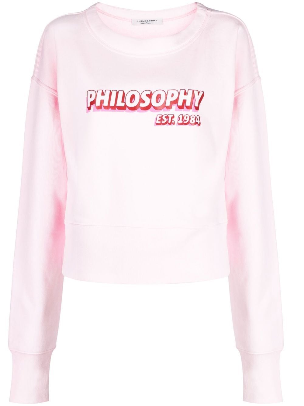 Philosophy Di Lorenzo Serafini logo-print cotton sweatshirt - Pink von Philosophy Di Lorenzo Serafini