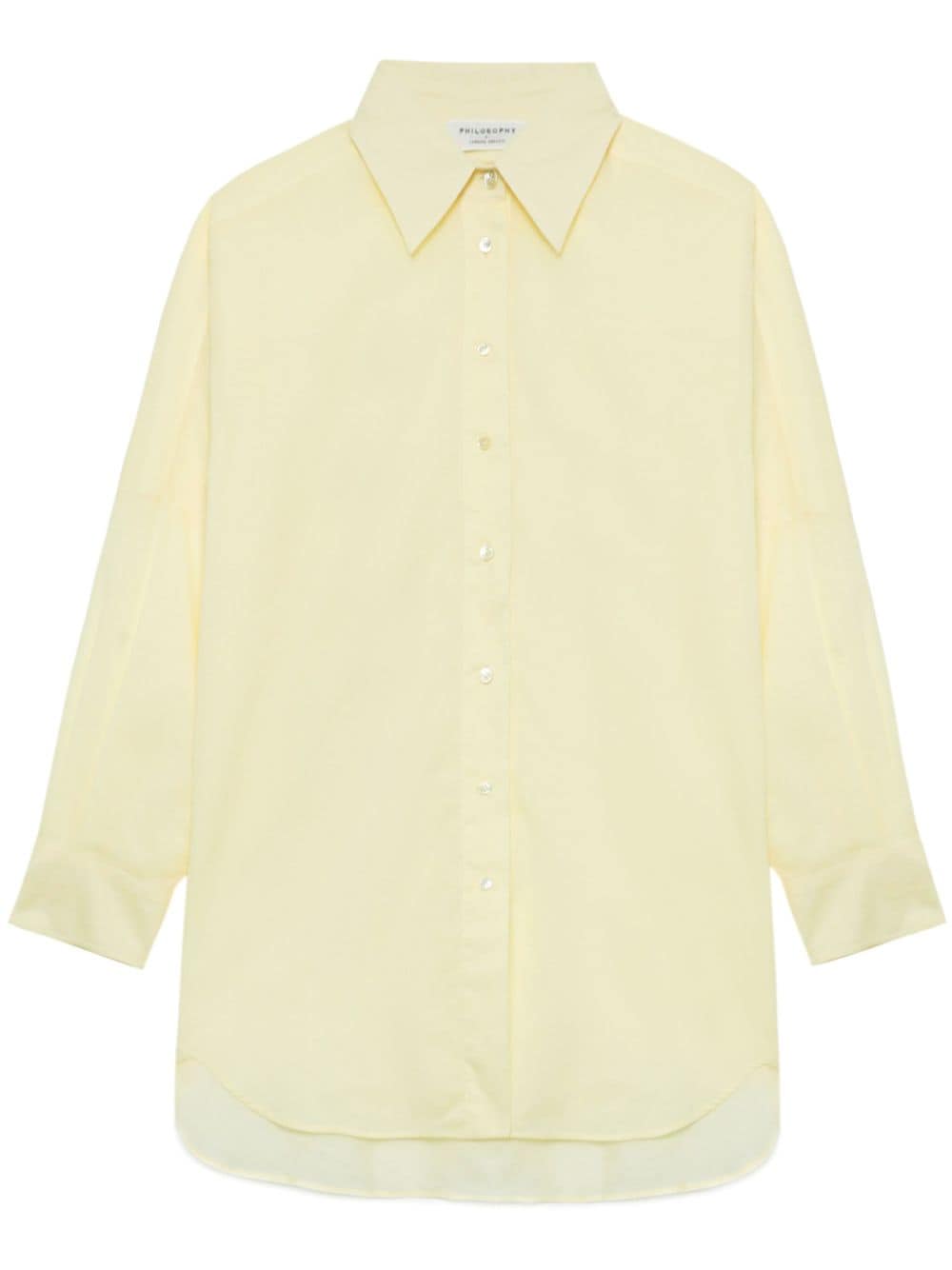 Philosophy Di Lorenzo Serafini long-sleeve cotton shirt - Yellow von Philosophy Di Lorenzo Serafini