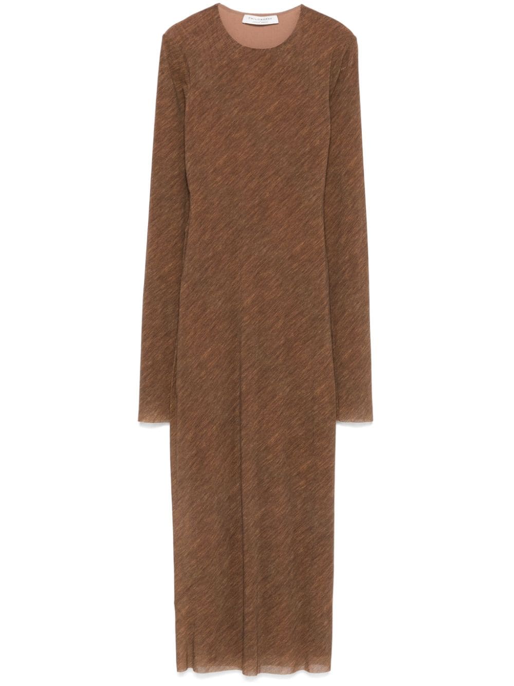 Philosophy Di Lorenzo Serafini long-sleeve midi dress - Brown von Philosophy Di Lorenzo Serafini