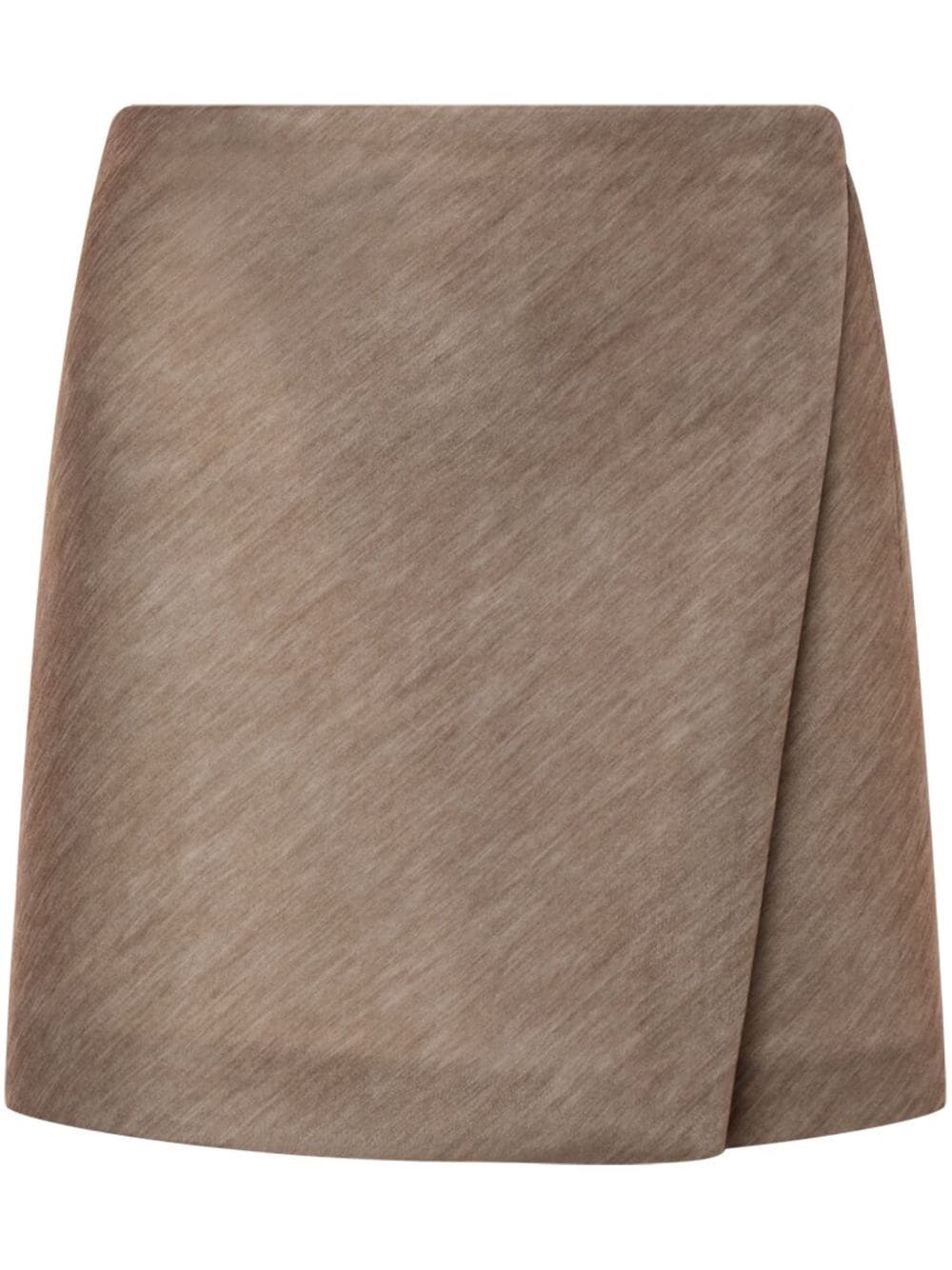 Philosophy Di Lorenzo Serafini mélange-effect asymmetric miniskirt - Brown von Philosophy Di Lorenzo Serafini