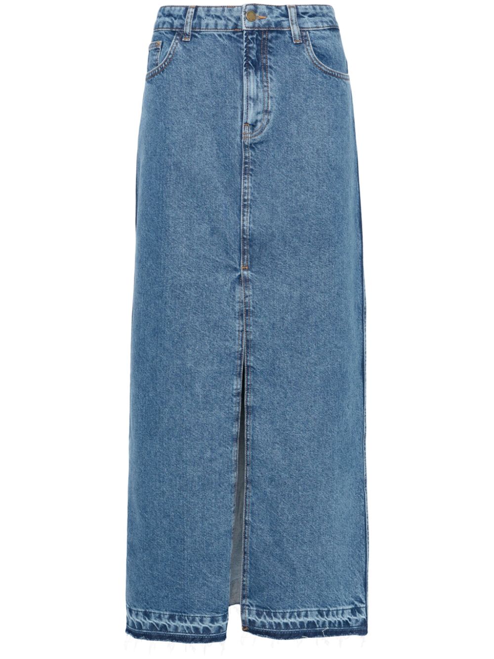 Philosophy Di Lorenzo Serafini mid-rise denim maxi skirt - Blue von Philosophy Di Lorenzo Serafini