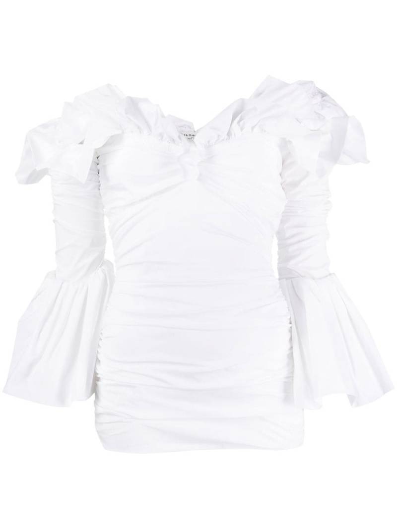 Philosophy Di Lorenzo Serafini off-shoulder ruched-detail top - White von Philosophy Di Lorenzo Serafini