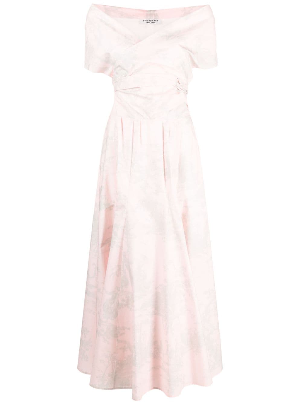 Philosophy Di Lorenzo Serafini pattern-print short-sleeve gown - Pink von Philosophy Di Lorenzo Serafini