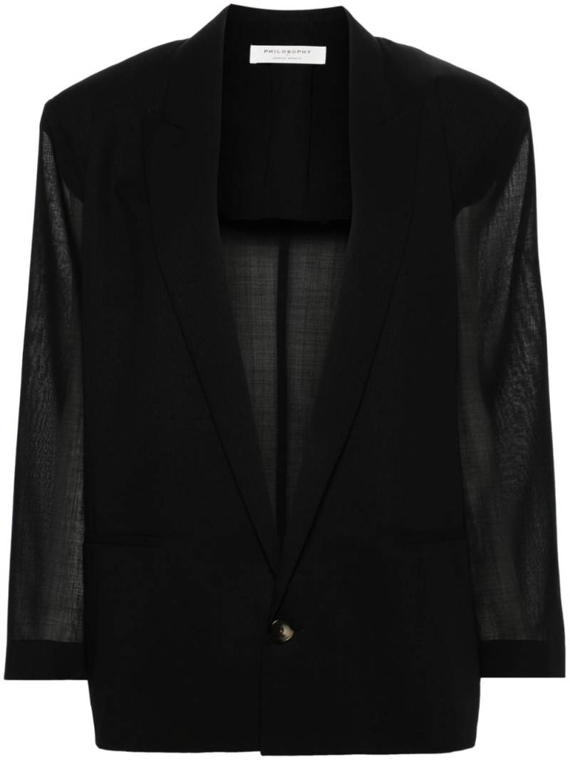 Philosophy Di Lorenzo Serafini peak-lapels single-breasted blazer - Black von Philosophy Di Lorenzo Serafini