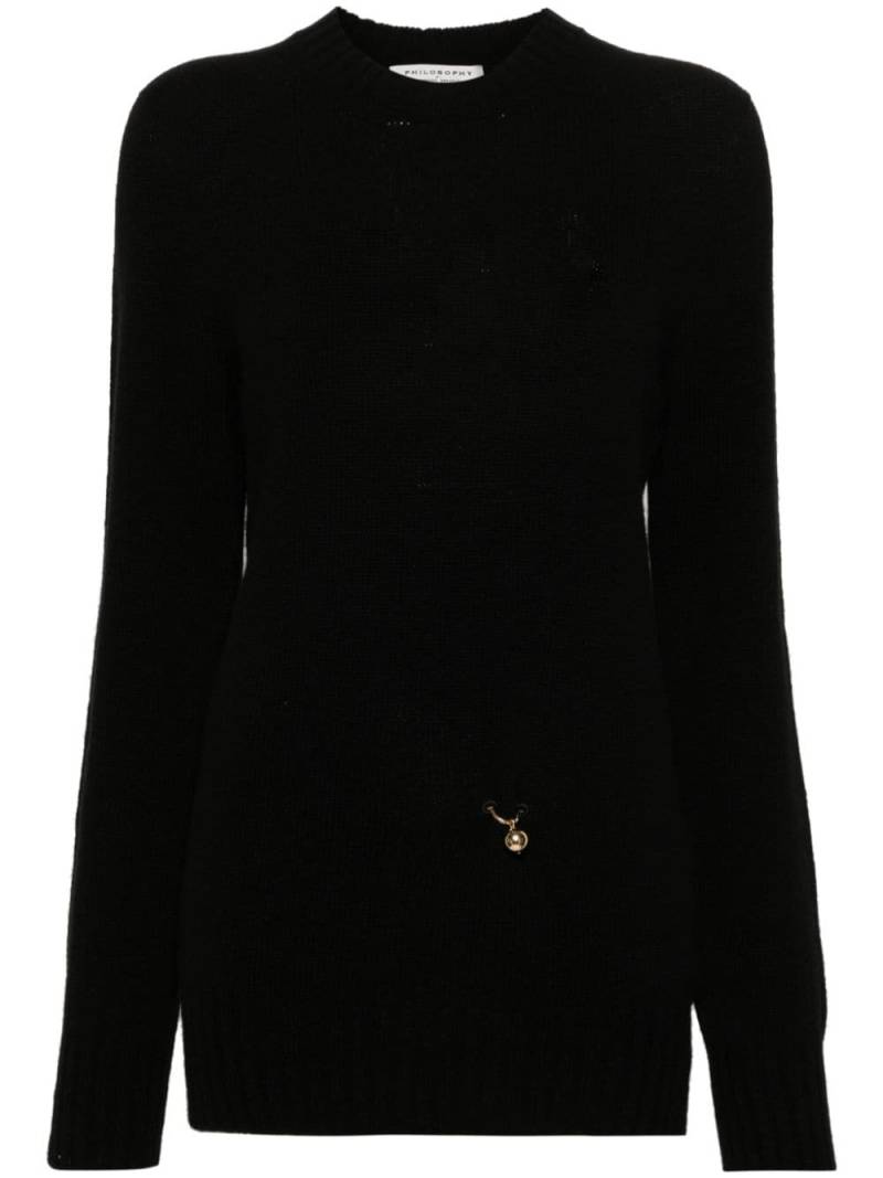 Philosophy Di Lorenzo Serafini piercing-detail jumper - Black von Philosophy Di Lorenzo Serafini