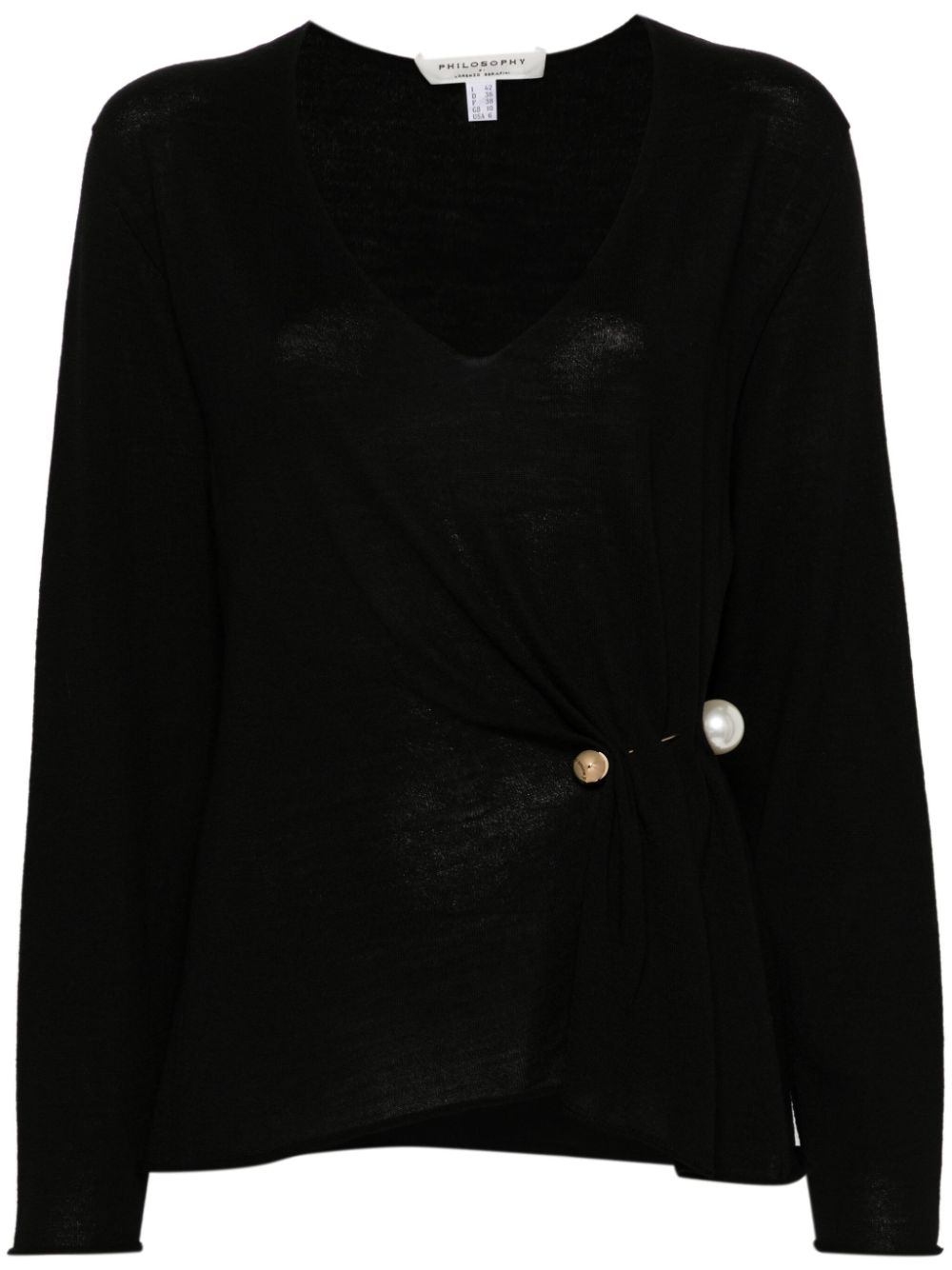 Philosophy Di Lorenzo Serafini pin-detail sweater - Black von Philosophy Di Lorenzo Serafini