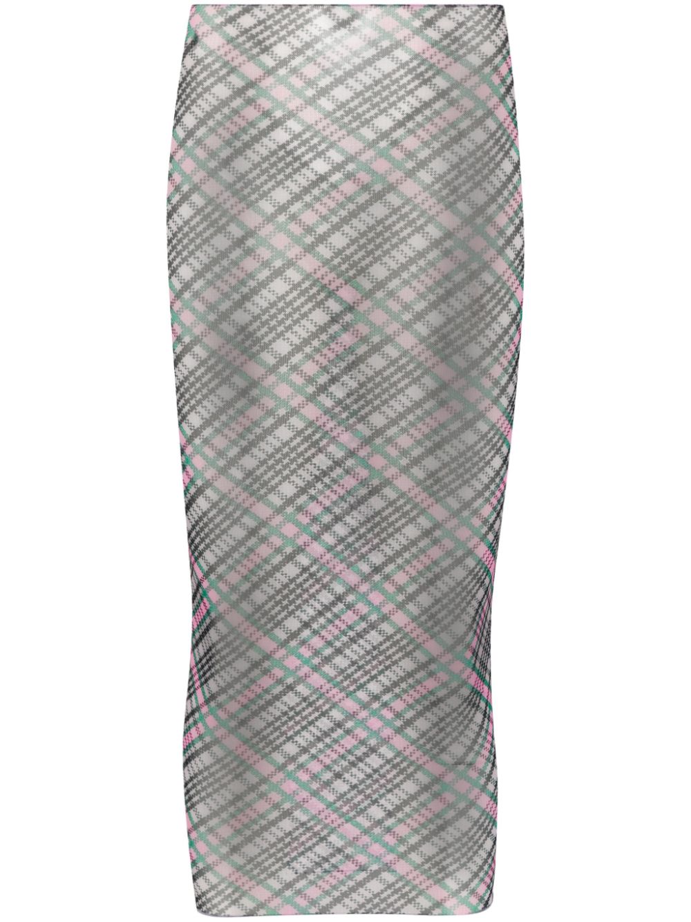 Philosophy Di Lorenzo Serafini plaid mesh midi skirt - Pink von Philosophy Di Lorenzo Serafini