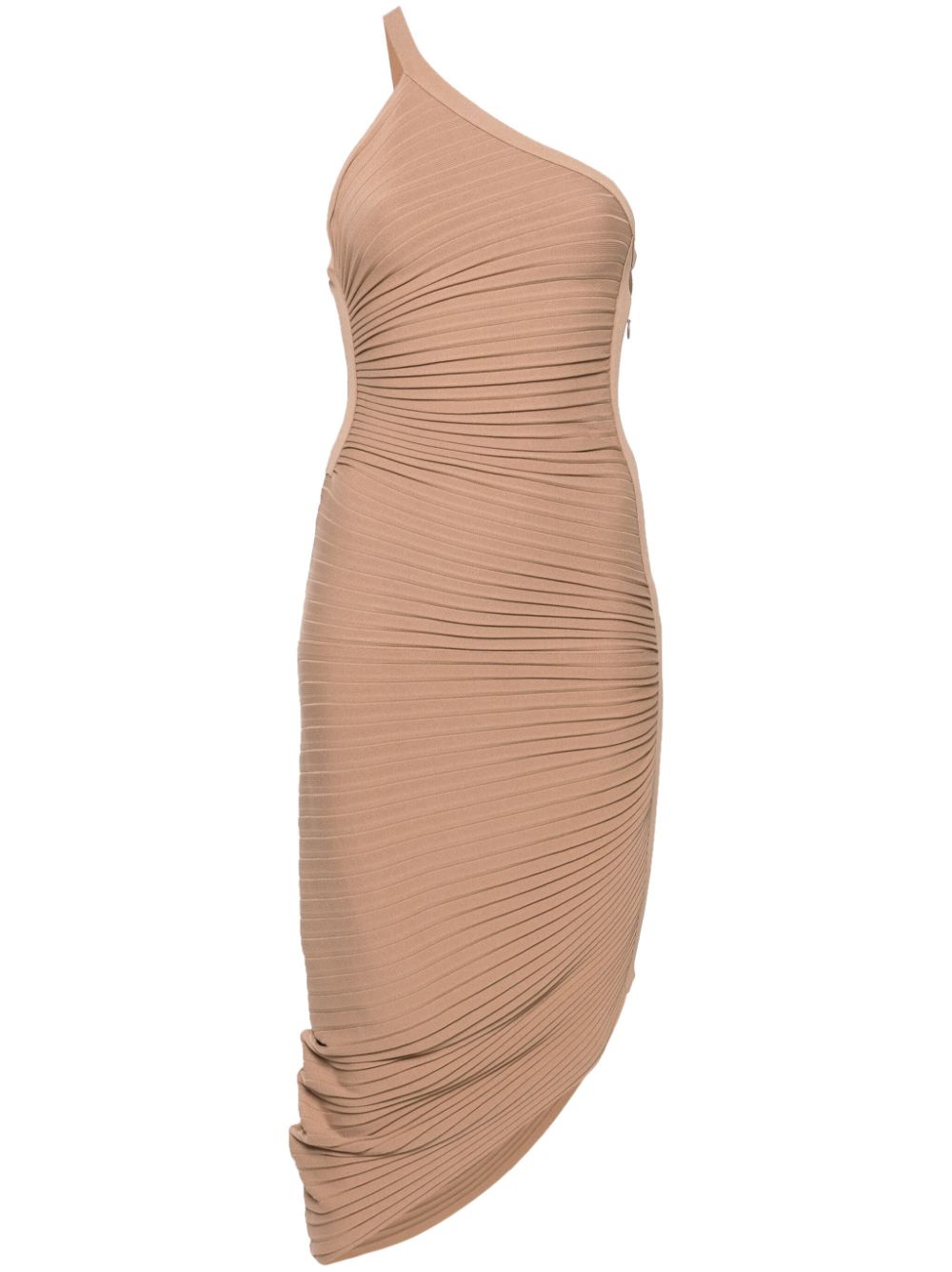 Philosophy Di Lorenzo Serafini pleated asymmetric midi dress - Brown von Philosophy Di Lorenzo Serafini