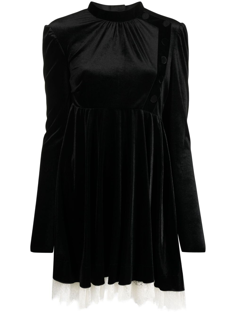 Philosophy Di Lorenzo Serafini pleated velvet dress - Black von Philosophy Di Lorenzo Serafini