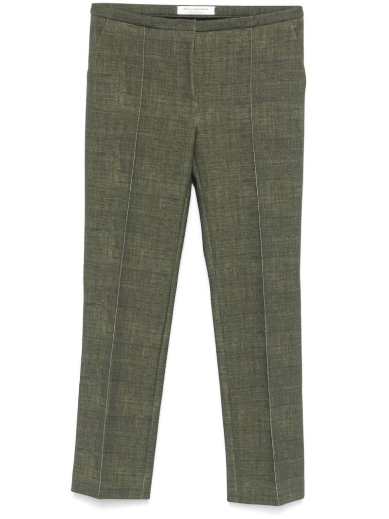 Philosophy Di Lorenzo Serafini raised-seam trousers - Green von Philosophy Di Lorenzo Serafini