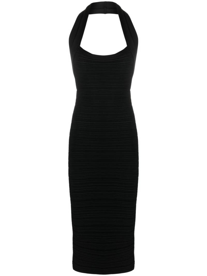 Philosophy Di Lorenzo Serafini ribbed halterneck midi dress - Black von Philosophy Di Lorenzo Serafini