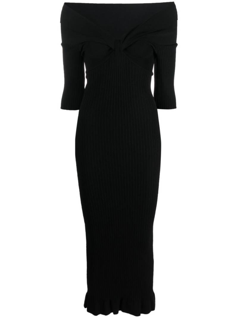 Philosophy Di Lorenzo Serafini ribbed-knit midi dress - Black von Philosophy Di Lorenzo Serafini