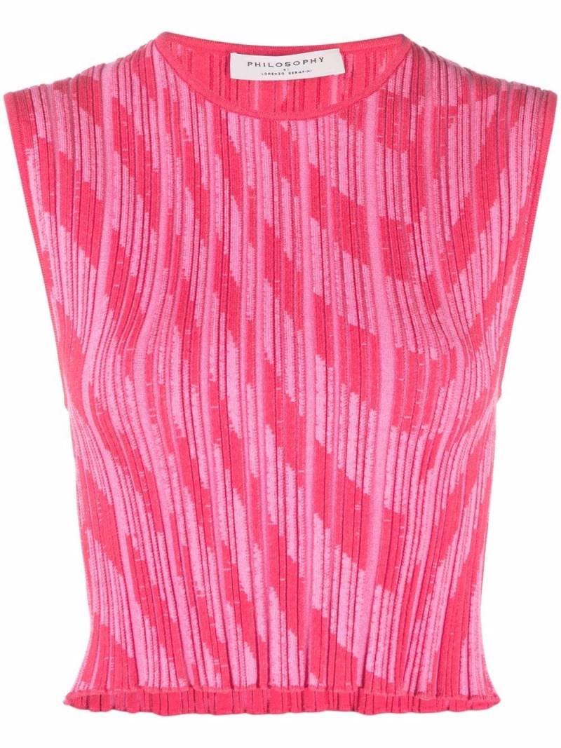 Philosophy Di Lorenzo Serafini ribbed-knit sleeveless top - Pink von Philosophy Di Lorenzo Serafini