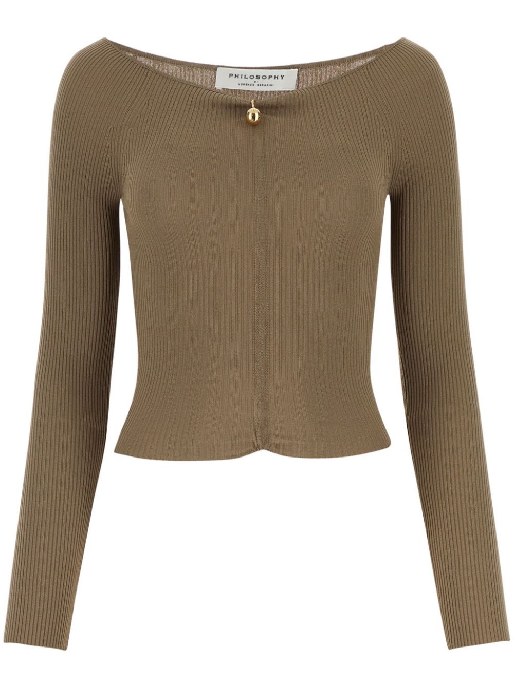 Philosophy Di Lorenzo Serafini ribbed-knit top - Neutrals von Philosophy Di Lorenzo Serafini