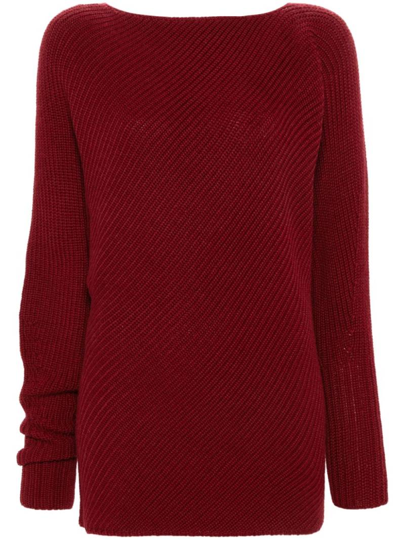 Philosophy Di Lorenzo Serafini round-neck asymmetric jumper - Red von Philosophy Di Lorenzo Serafini