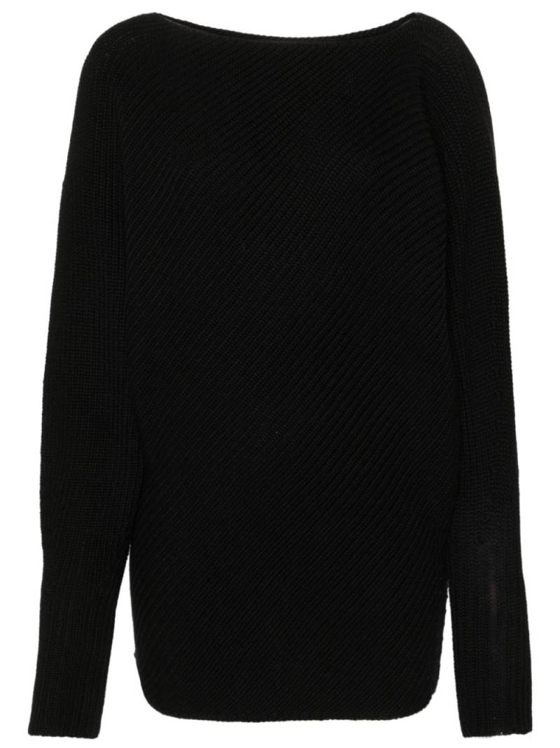 Philosophy Di Lorenzo Serafini round-neck chunky-knit jumper - Black von Philosophy Di Lorenzo Serafini