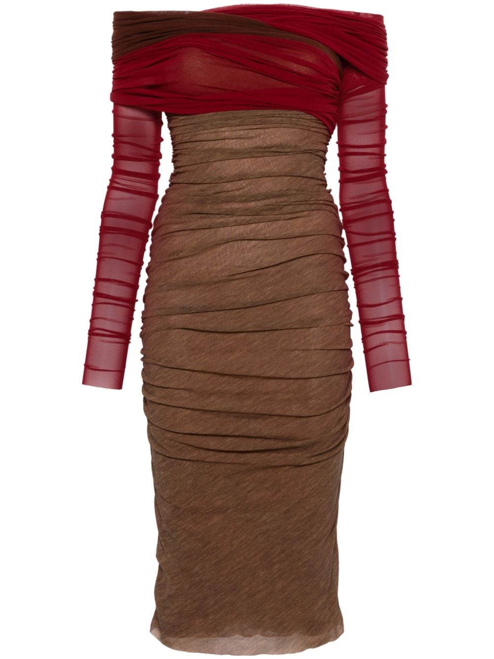 Philosophy Di Lorenzo Serafini ruched maxi dress - Brown von Philosophy Di Lorenzo Serafini