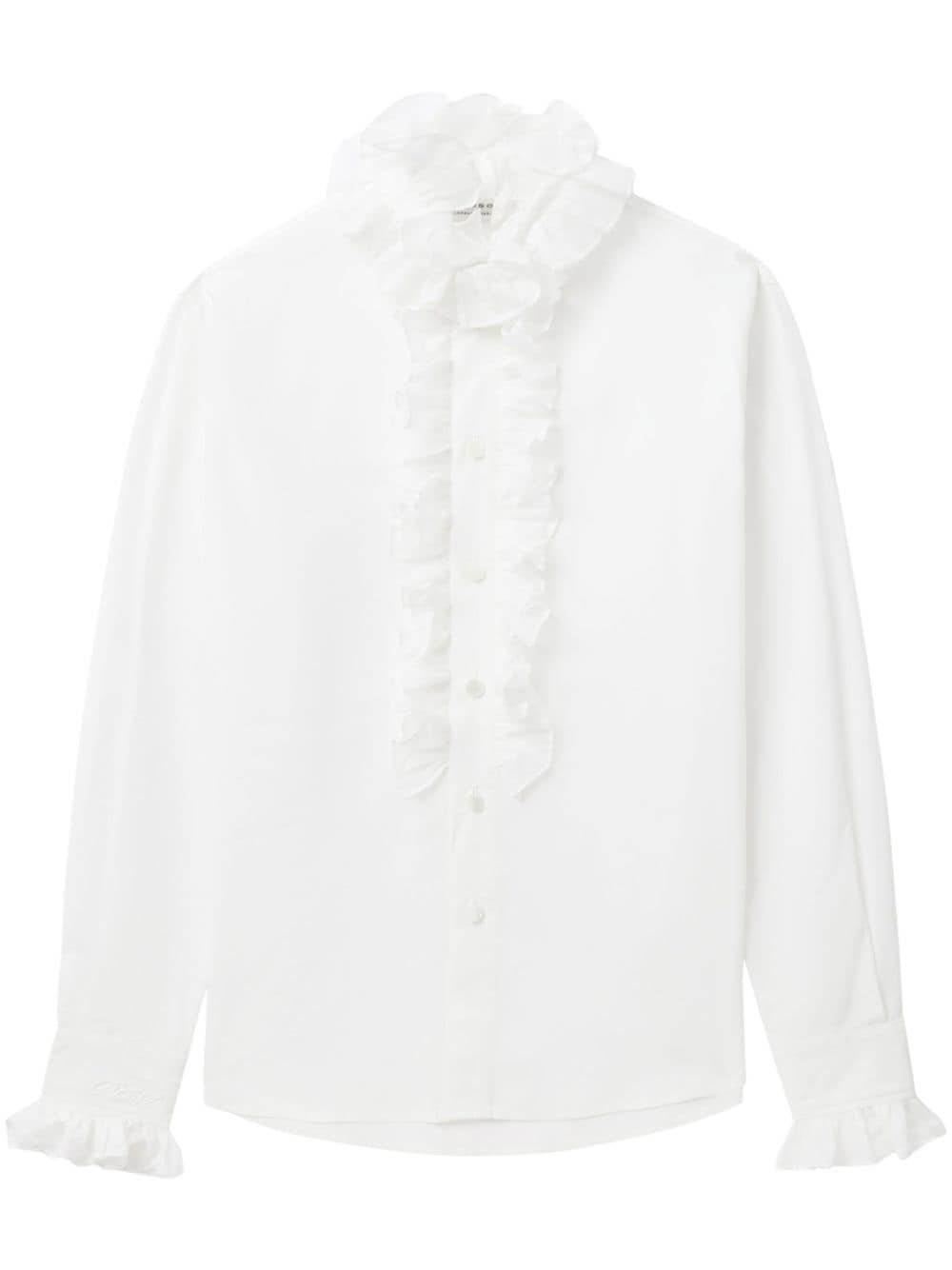 Philosophy Di Lorenzo Serafini ruffled cotton shirt - White von Philosophy Di Lorenzo Serafini