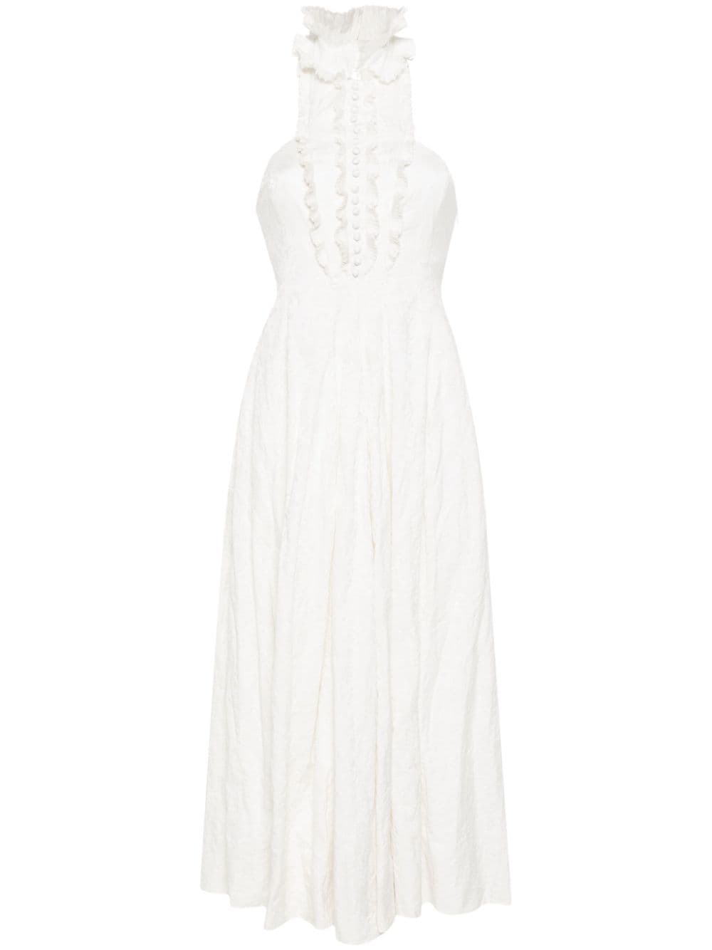 Philosophy Di Lorenzo Serafini ruffled sleeveless midi dress - Neutrals von Philosophy Di Lorenzo Serafini