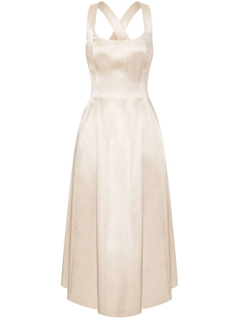 Philosophy Di Lorenzo Serafini satin midi dress - Neutrals von Philosophy Di Lorenzo Serafini