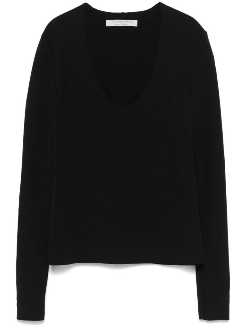 Philosophy Di Lorenzo Serafini scuba-jersey top - Black von Philosophy Di Lorenzo Serafini