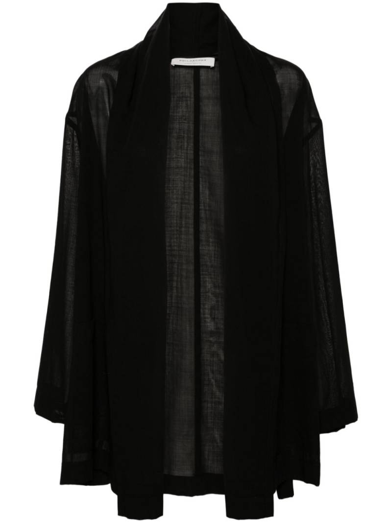 Philosophy Di Lorenzo Serafini semi-sheer open-front kimono - Black von Philosophy Di Lorenzo Serafini