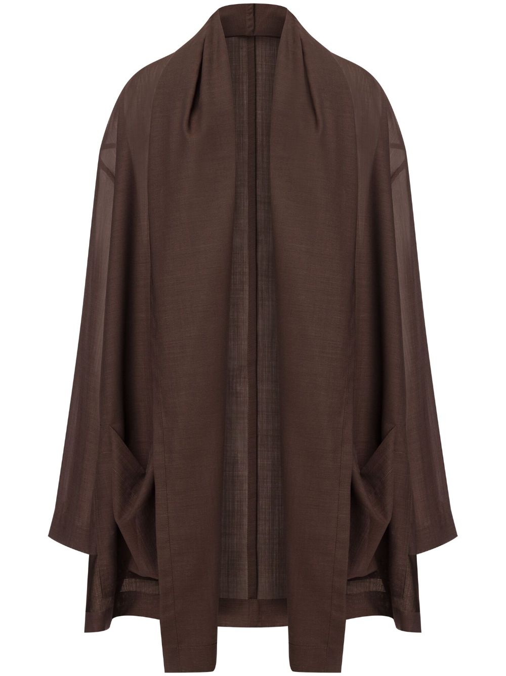 Philosophy Di Lorenzo Serafini semi-sheer wool-blend coat - Brown von Philosophy Di Lorenzo Serafini