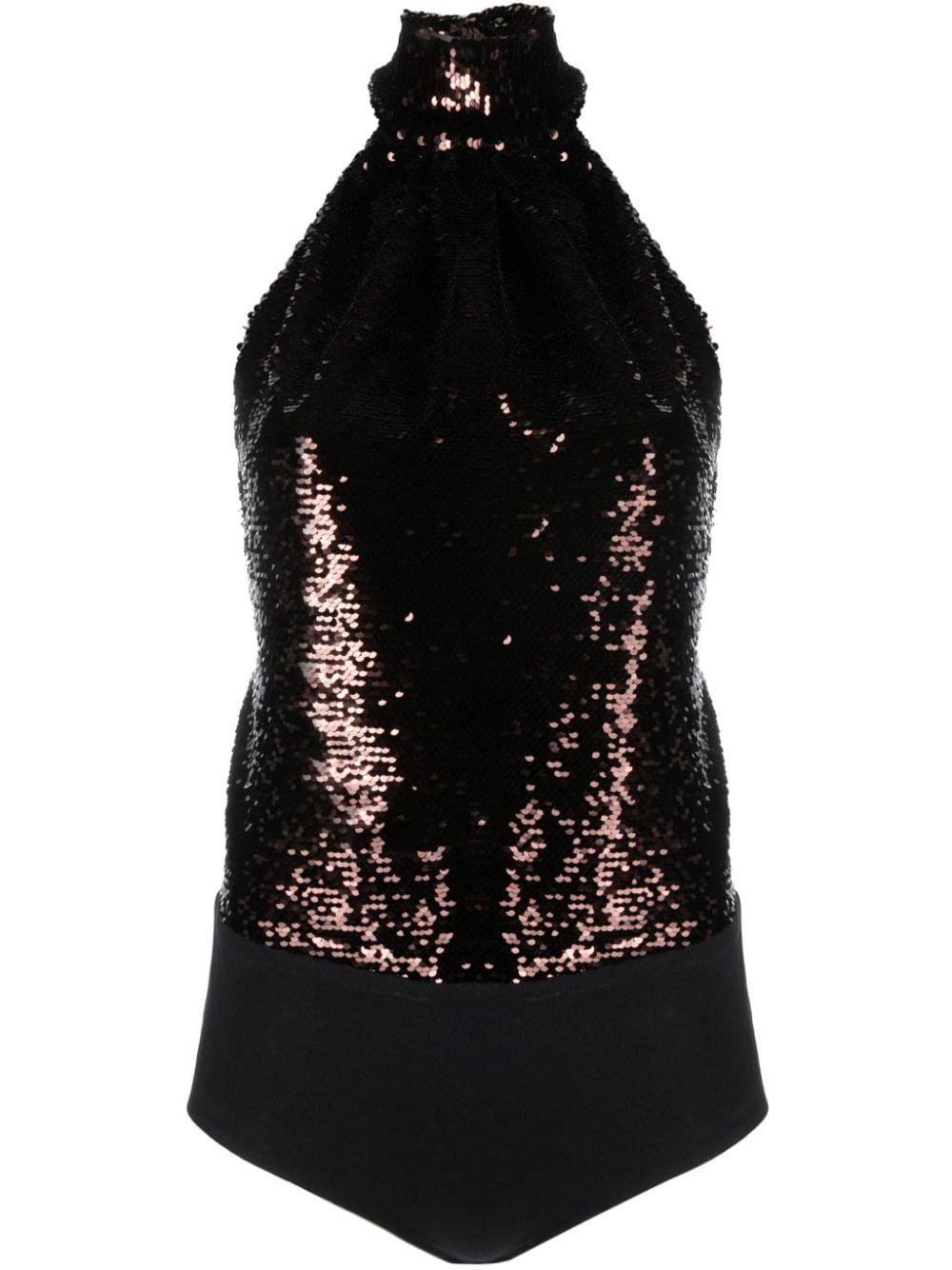 Philosophy Di Lorenzo Serafini sequinned halterneck body - Brown von Philosophy Di Lorenzo Serafini