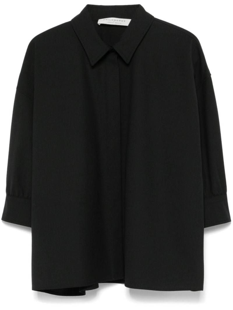 Philosophy Di Lorenzo Serafini short puff-sleeves shirt - Black von Philosophy Di Lorenzo Serafini