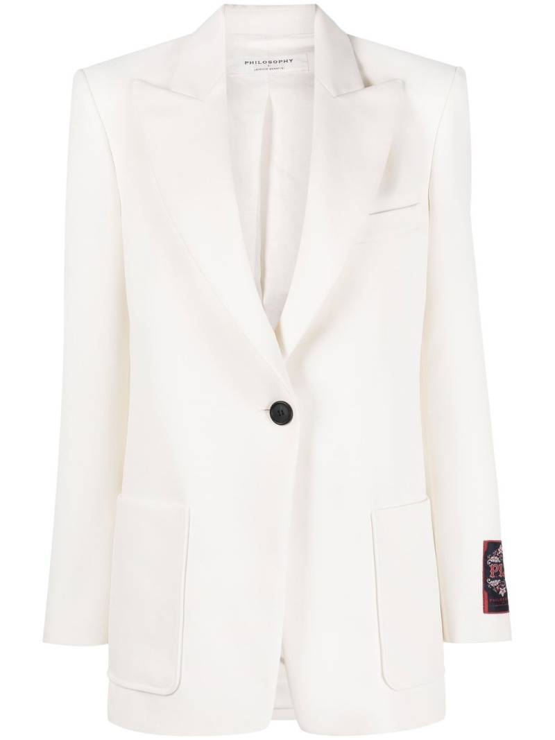 Philosophy Di Lorenzo Serafini single-breasted tailored blazer - White von Philosophy Di Lorenzo Serafini