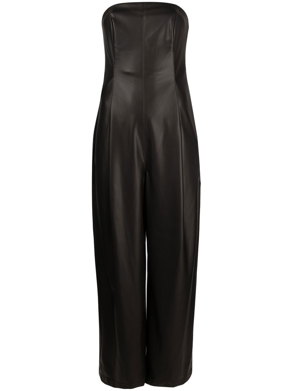 Philosophy Di Lorenzo Serafini strapless wide-leg faux-leather jumpsuit - Black von Philosophy Di Lorenzo Serafini