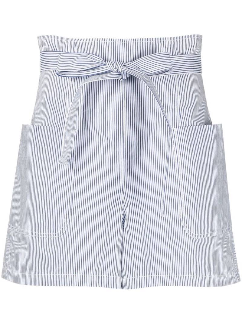 Philosophy Di Lorenzo Serafini striped high-waisted shorts - Blue von Philosophy Di Lorenzo Serafini