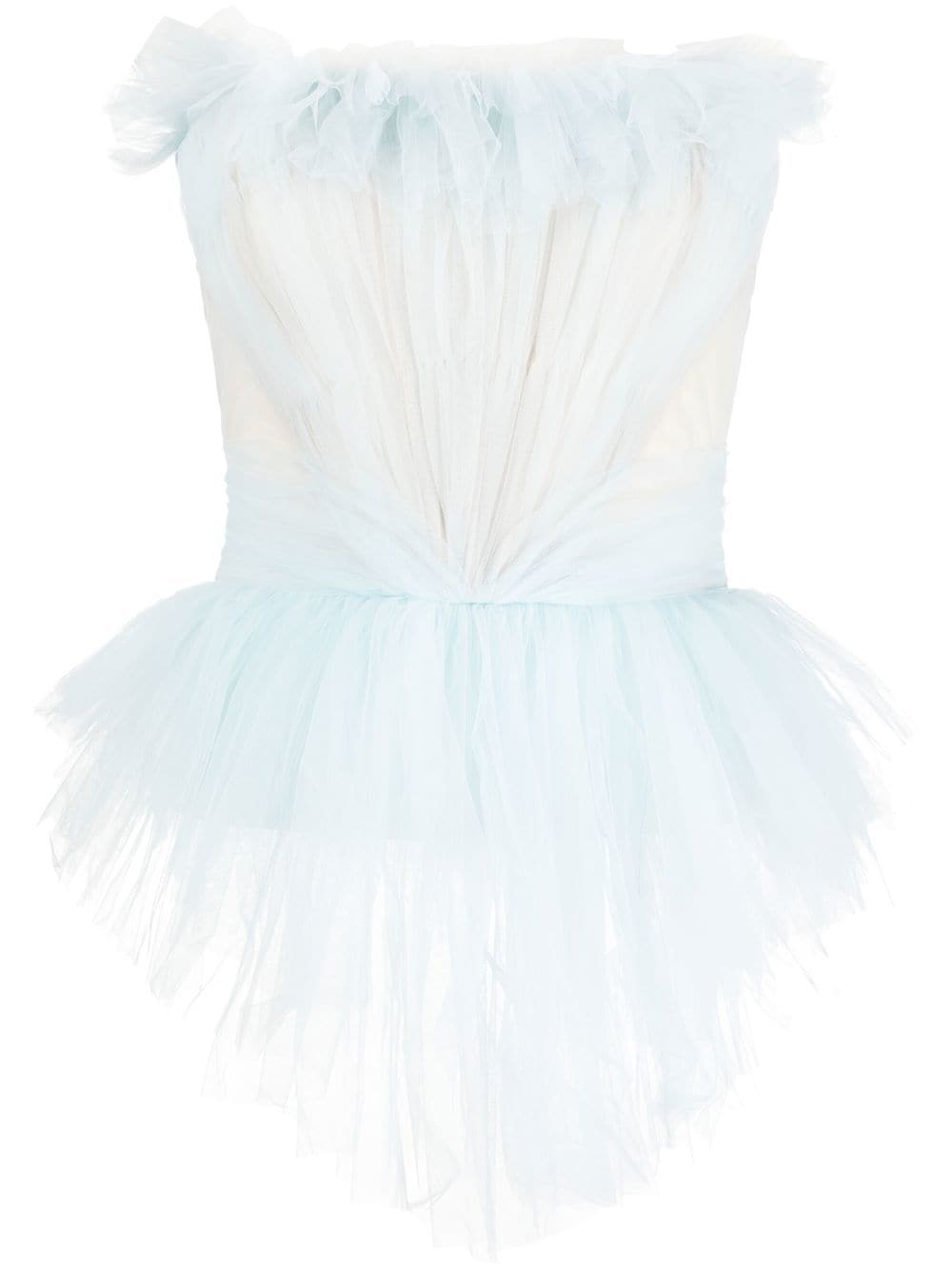 Philosophy Di Lorenzo Serafini tulle-embellished corset top - Blue von Philosophy Di Lorenzo Serafini