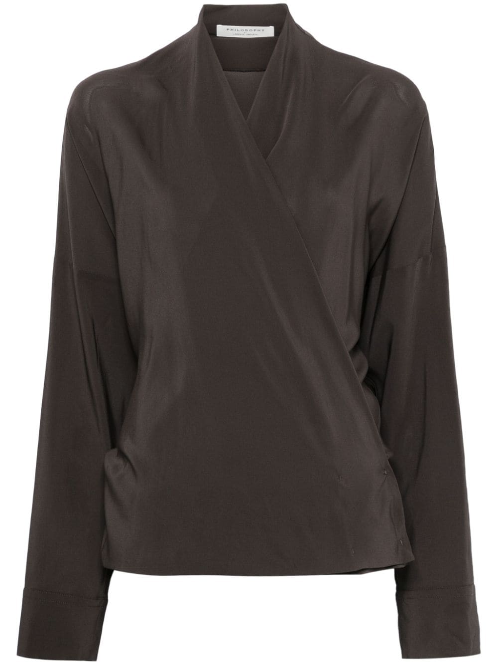 Philosophy Di Lorenzo Serafini wrap blouse - Brown von Philosophy Di Lorenzo Serafini