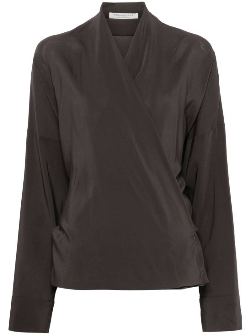 Philosophy Di Lorenzo Serafini wrap blouse - Brown von Philosophy Di Lorenzo Serafini