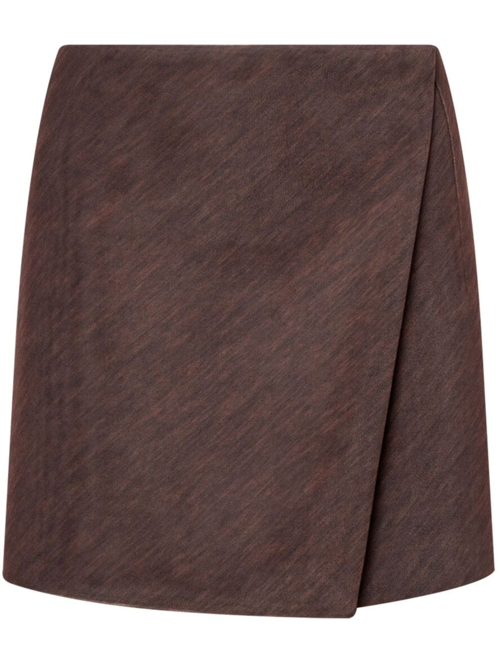 Philosophy Di Lorenzo Serafini wrap mini skirt - Brown von Philosophy Di Lorenzo Serafini