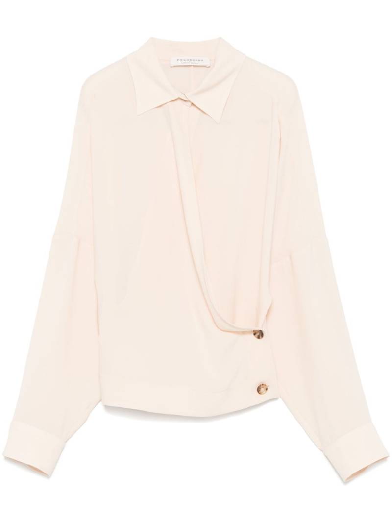 Philosophy Di Lorenzo Serafini wrap-style blouse - Neutrals von Philosophy Di Lorenzo Serafini