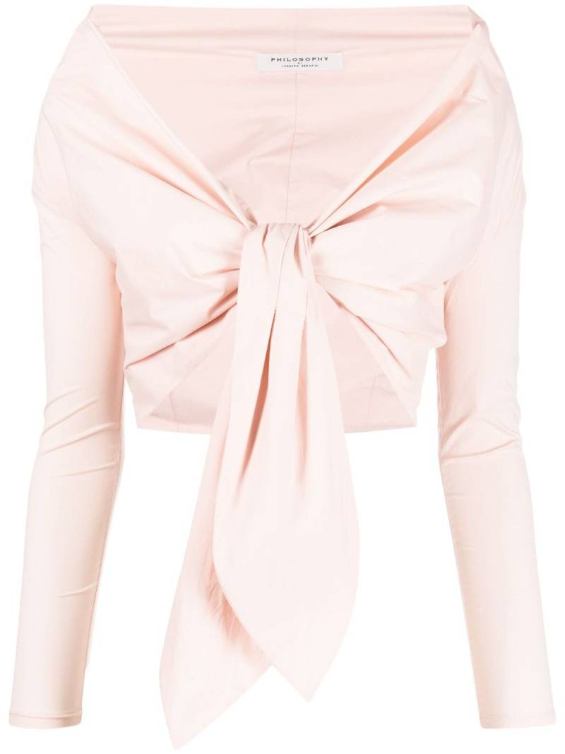 Philosophy Di Lorenzo Serafini wraparound-style crop top - Pink von Philosophy Di Lorenzo Serafini